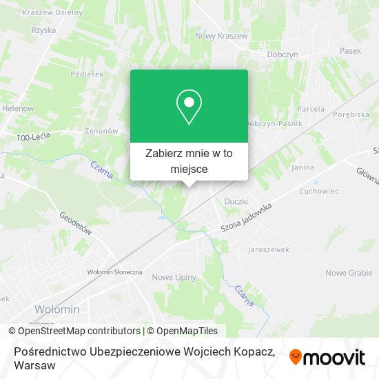 Mapa Pośrednictwo Ubezpieczeniowe Wojciech Kopacz