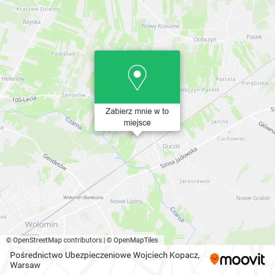 Mapa Pośrednictwo Ubezpieczeniowe Wojciech Kopacz