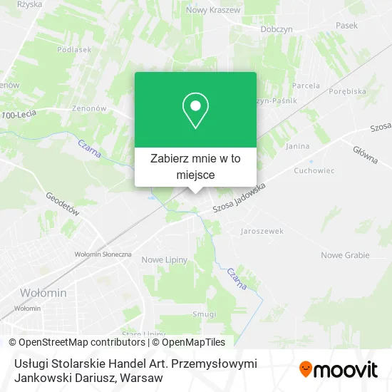 Mapa Usługi Stolarskie Handel Art. Przemysłowymi Jankowski Dariusz