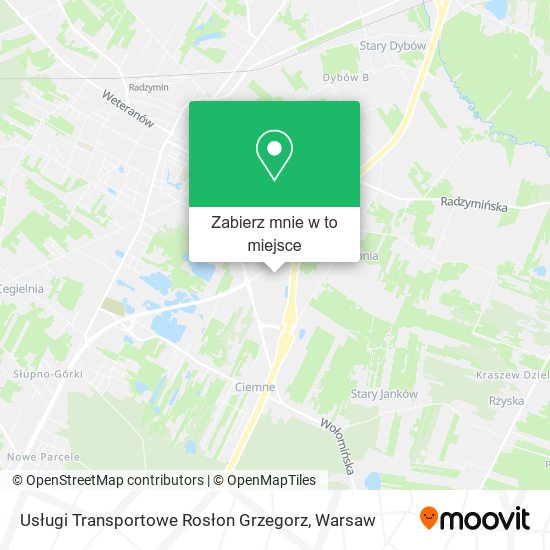 Mapa Usługi Transportowe Rosłon Grzegorz