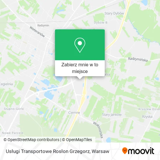 Mapa Usługi Transportowe Rosłon Grzegorz
