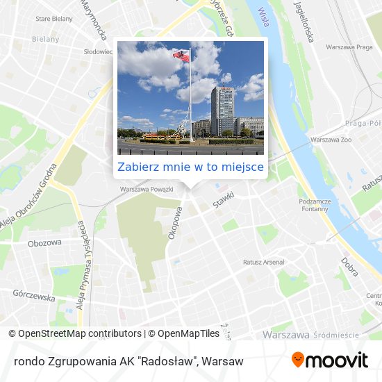 Mapa rondo Zgrupowania AK "Radosław"