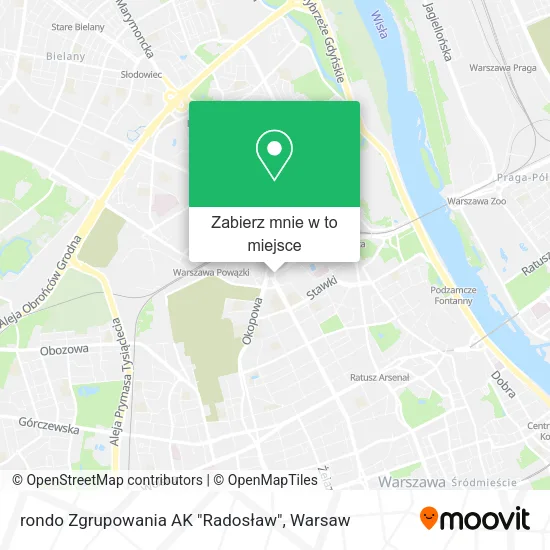 Mapa rondo Zgrupowania AK "Radosław"
