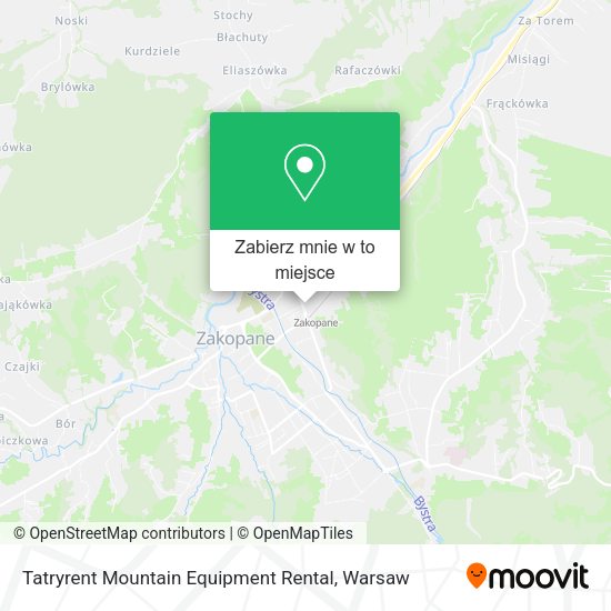 Mapa Tatryrent Mountain Equipment Rental