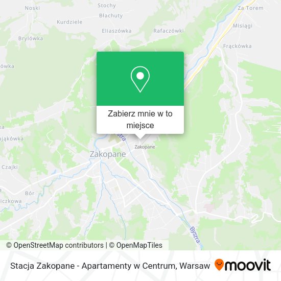 Mapa Stacja Zakopane - Apartamenty w Centrum