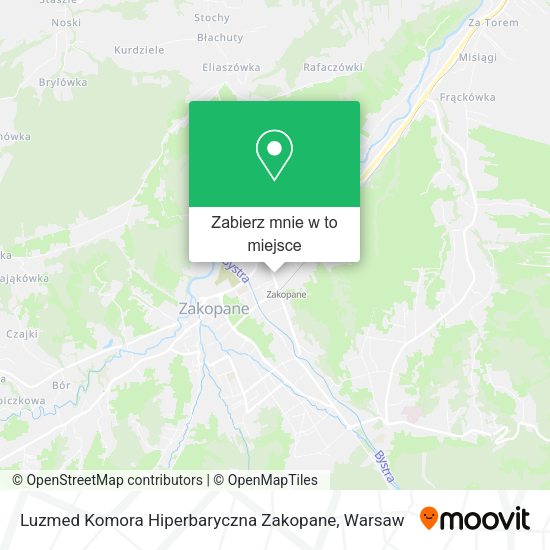 Mapa Luzmed Komora Hiperbaryczna Zakopane