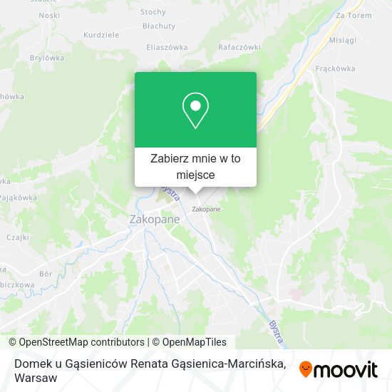 Mapa Domek u Gąsieniców Renata Gąsienica-Marcińska