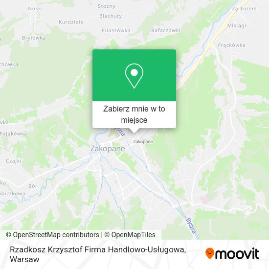 Mapa Rzadkosz Krzysztof Firma Handlowo-Usługowa