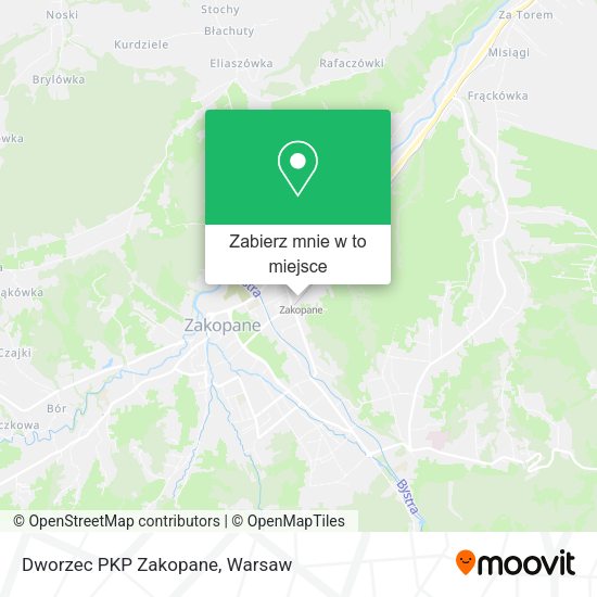 Mapa Dworzec PKP Zakopane