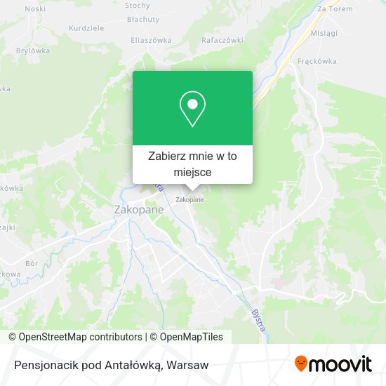 Mapa Pensjonacik pod Antałówką