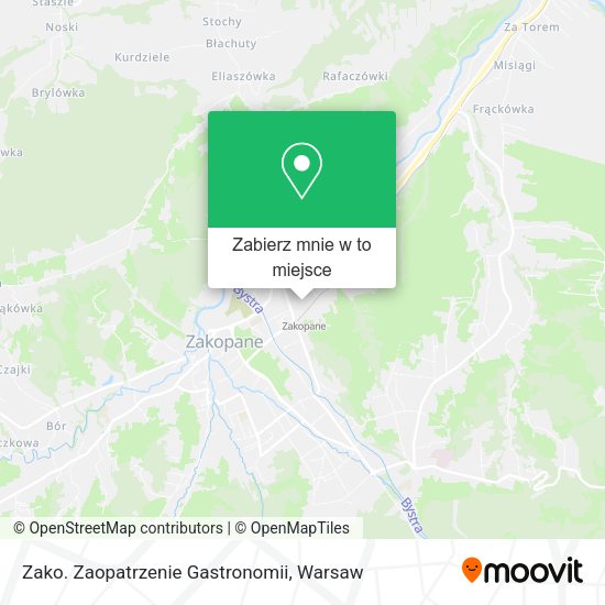 Mapa Zako. Zaopatrzenie Gastronomii