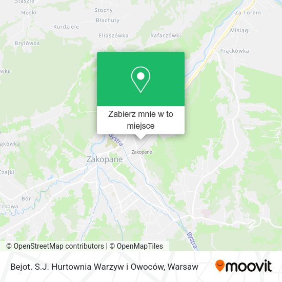 Mapa Bejot. S.J. Hurtownia Warzyw i Owoców