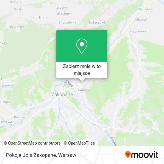 Mapa Pokoje Jola Zakopane