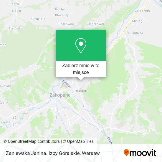 Mapa Zaniewska Janina. Izby Góralskie