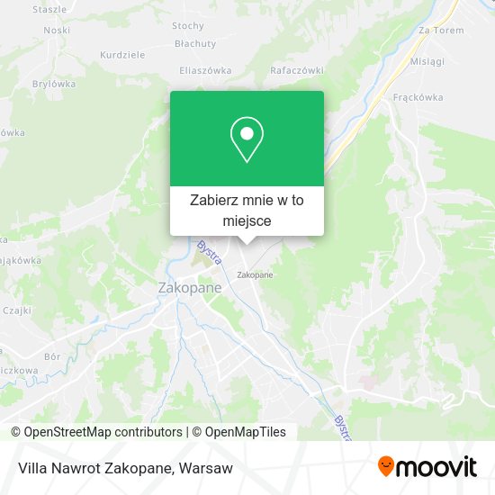 Mapa Villa Nawrot Zakopane