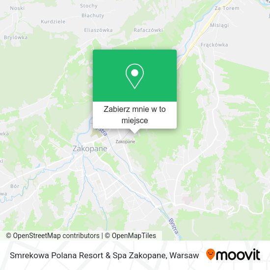 Mapa Smrekowa Polana Resort & Spa Zakopane