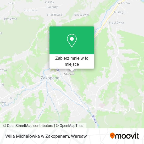 Mapa Willa Michałówka w Zakopanem