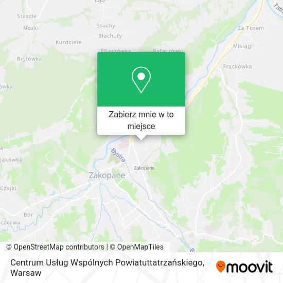 Mapa Centrum Usług Wspólnych Powiatuttatrzańskiego