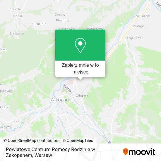 Mapa Powiatowe Centrum Pomocy Rodzinie w Zakopanem