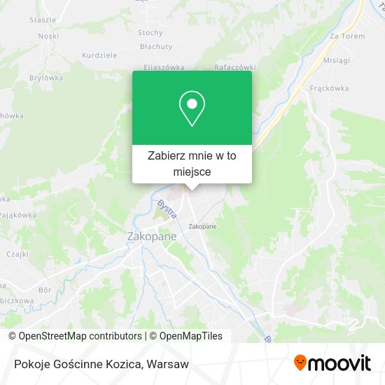 Mapa Pokoje Gościnne Kozica