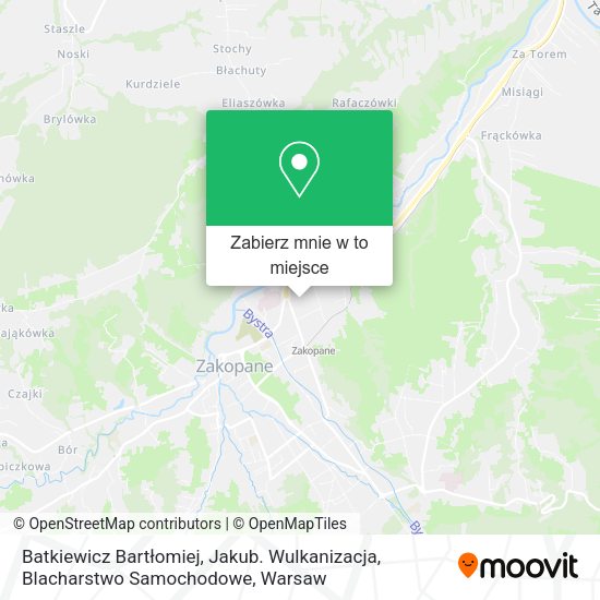 Mapa Batkiewicz Bartłomiej, Jakub. Wulkanizacja, Blacharstwo Samochodowe