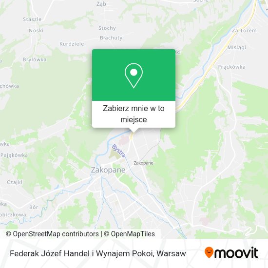 Mapa Federak Józef Handel i Wynajem Pokoi