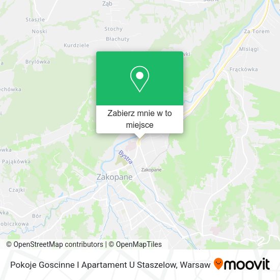 Mapa Pokoje Goscinne I Apartament U Staszelow