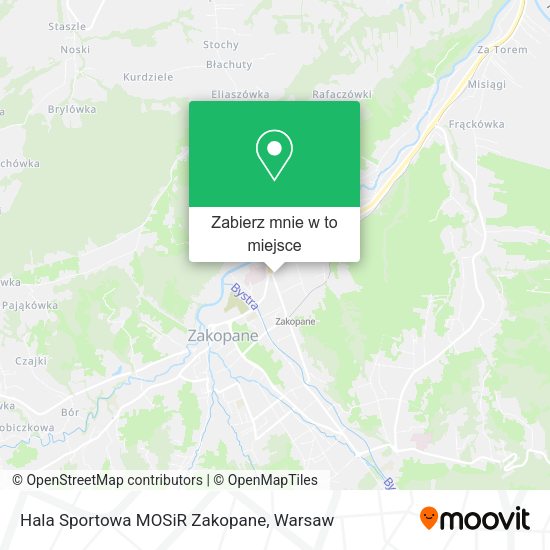 Mapa Hala Sportowa MOSiR Zakopane