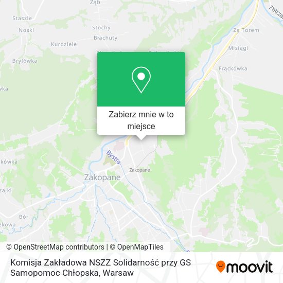 Mapa Komisja Zakładowa NSZZ Solidarność przy GS Samopomoc Chłopska