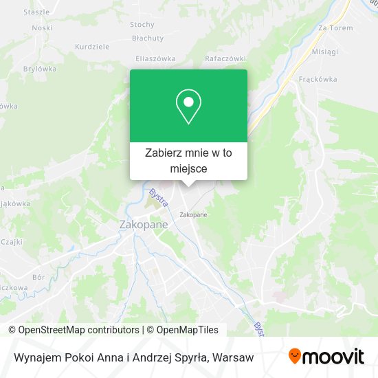 Mapa Wynajem Pokoi Anna i Andrzej Spyrła