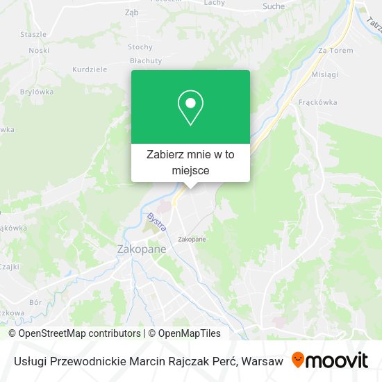 Mapa Usługi Przewodnickie Marcin Rajczak Perć