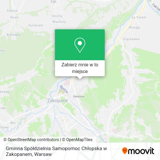 Mapa Gminna Spółdzielnia Samopomoc Chłopska w Zakopanem