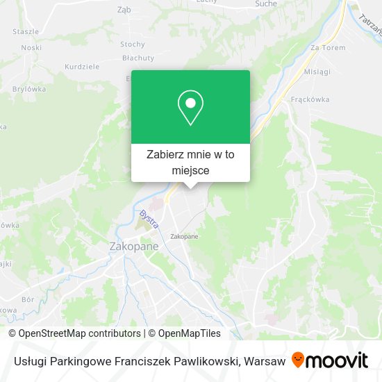 Mapa Usługi Parkingowe Franciszek Pawlikowski