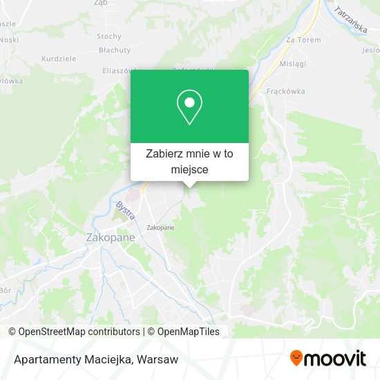 Mapa Apartamenty Maciejka