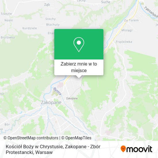 Mapa Kościół Boży w Chrystusie, Zakopane - Zbór Protestancki