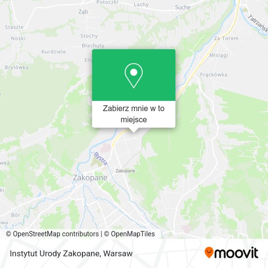 Mapa Instytut Urody Zakopane