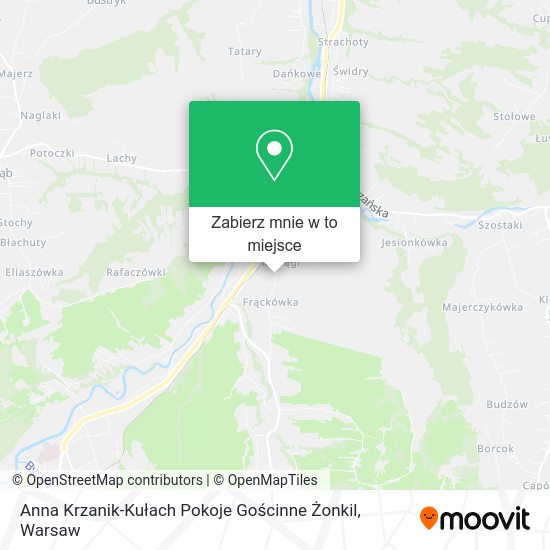 Mapa Anna Krzanik-Kułach Pokoje Gościnne Żonkil