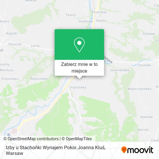 Mapa Izby u Stachońki Wynajem Pokoi Joanna Kluś