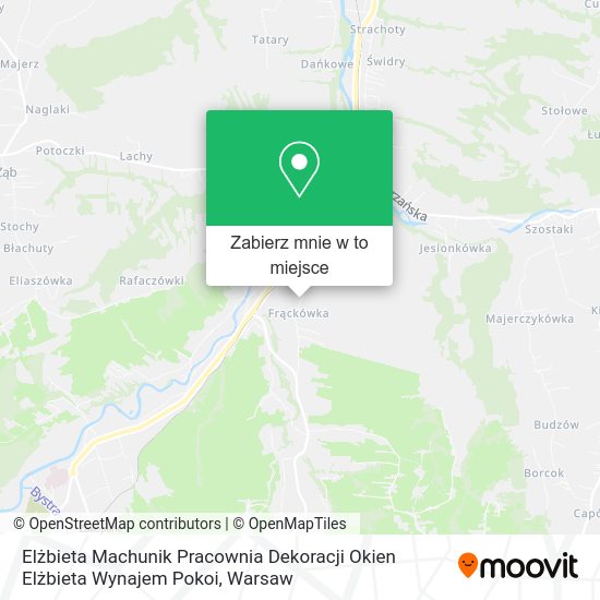 Mapa Elżbieta Machunik Pracownia Dekoracji Okien Elżbieta Wynajem Pokoi