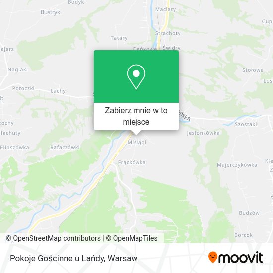 Mapa Pokoje Gościnne u Lańdy