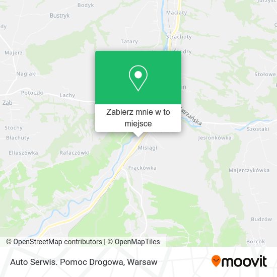 Mapa Auto Serwis. Pomoc Drogowa