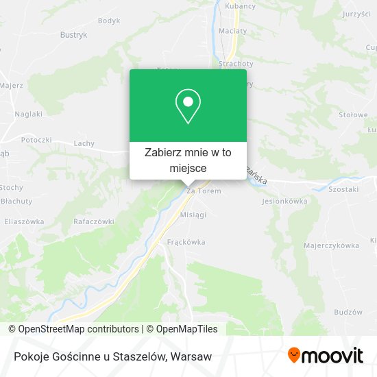 Mapa Pokoje Gościnne u Staszelów