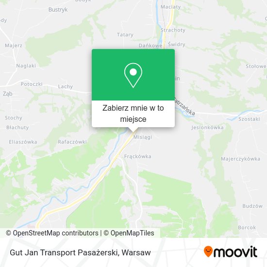 Mapa Gut Jan Transport Pasażerski