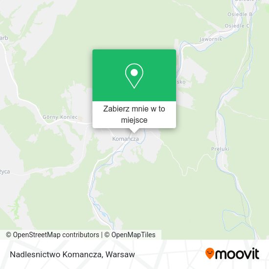 Mapa Nadlesnictwo Komancza