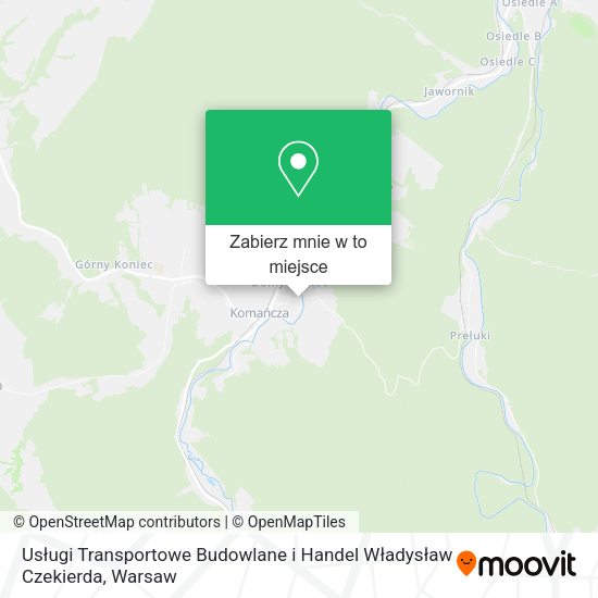 Mapa Usługi Transportowe Budowlane i Handel Władysław Czekierda