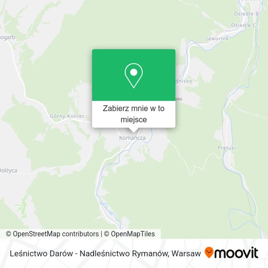 Mapa Leśnictwo Darów - Nadleśnictwo Rymanów