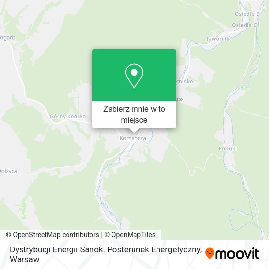 Mapa Dystrybucji Energii Sanok. Posterunek Energetyczny