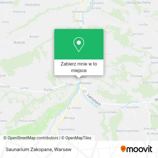 Mapa Saunarium Zakopane