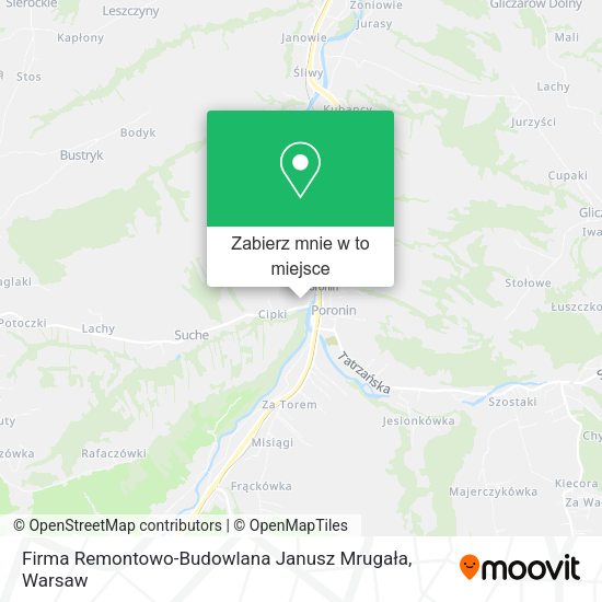 Mapa Firma Remontowo-Budowlana Janusz Mrugała