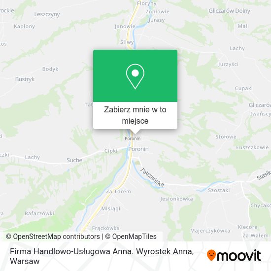 Mapa Firma Handlowo-Usługowa Anna. Wyrostek Anna
